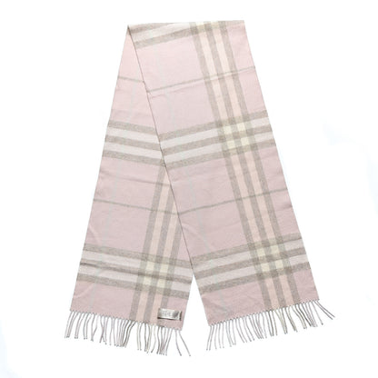 Burberry Cashmere Giant Check Fringe Scarf Pink 3 of 6