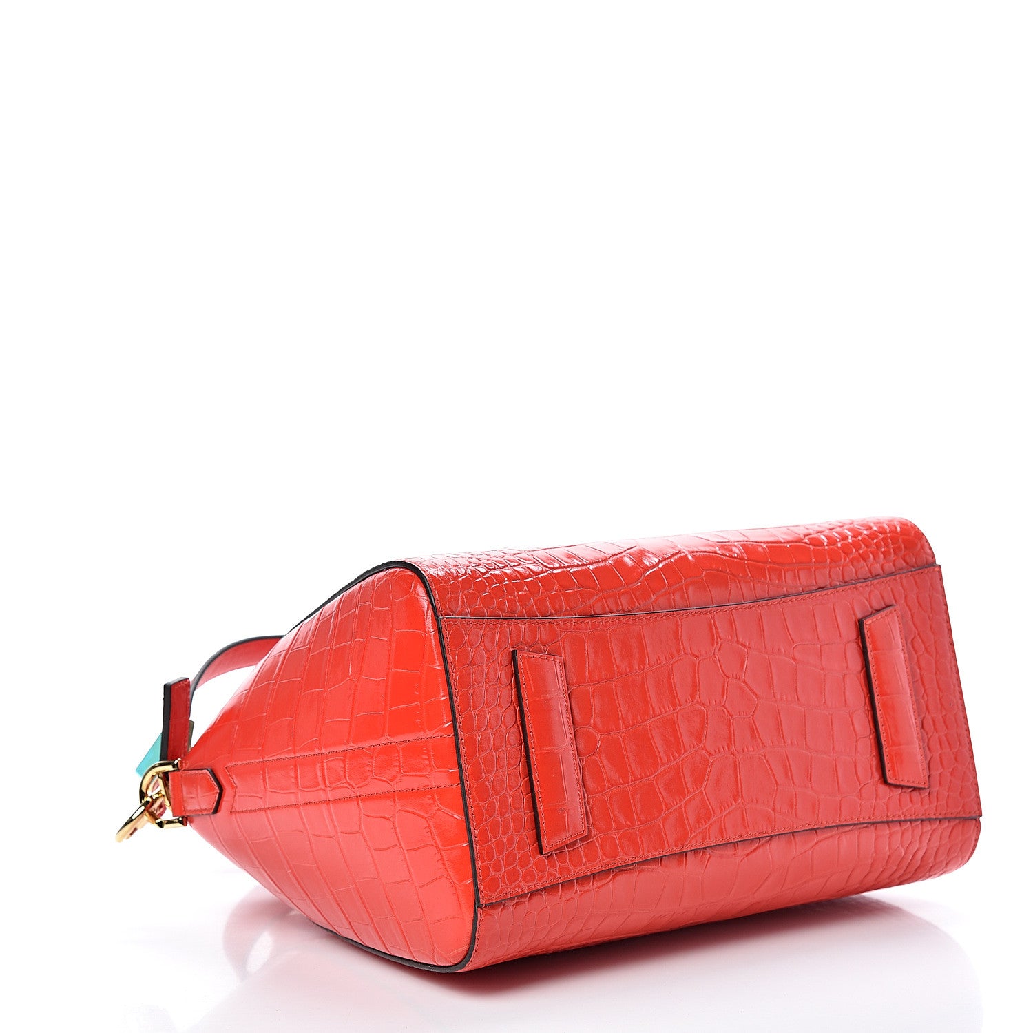 Givenchy Calfskin Crocodile Embossed Small Antigona Red 3 of 10