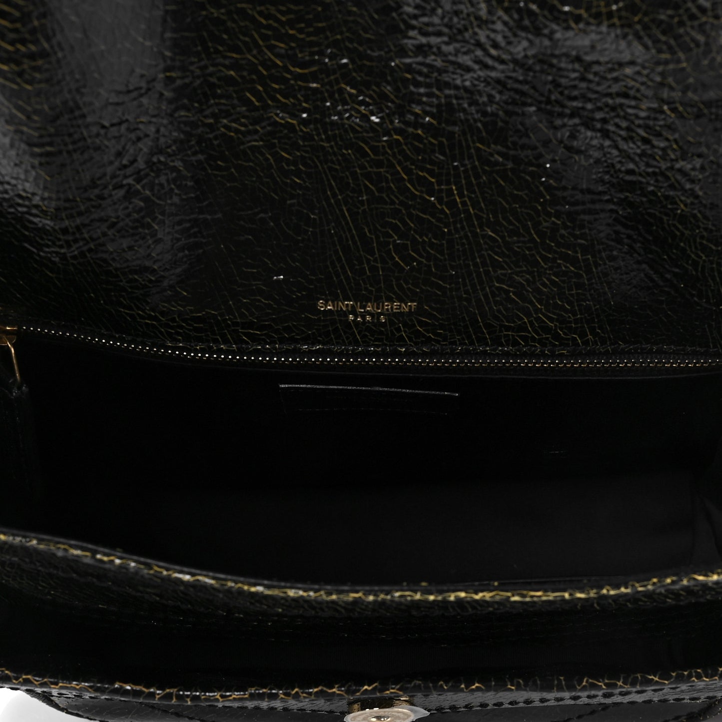 Crinkled Calfskin Matelasse Monogram Medium Niki Chain Satchel Black Ocra