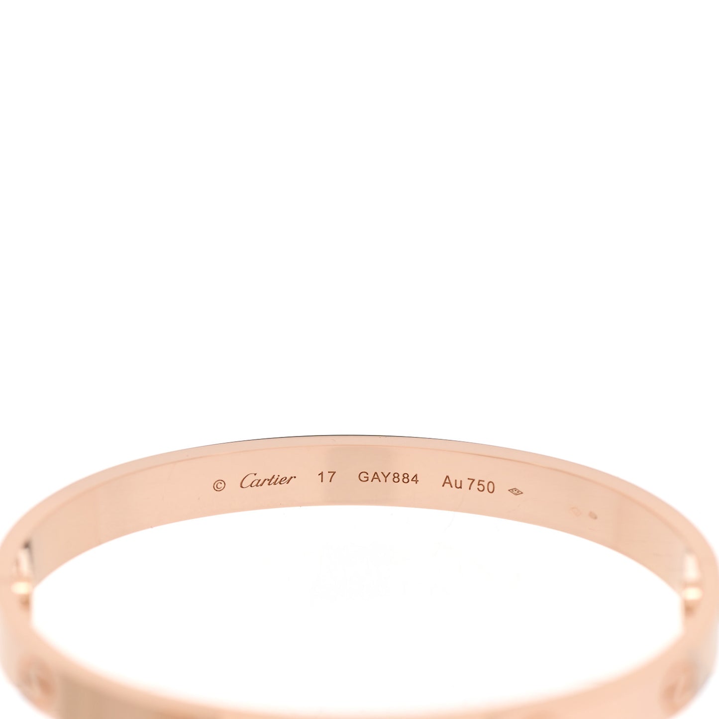 18K Pink Gold LOVE Bracelet 17