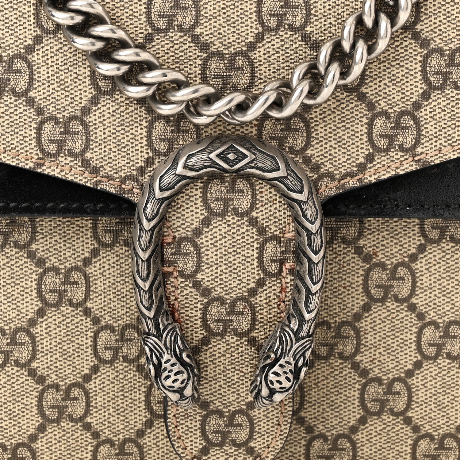 Gucci GG Supreme Monogram Mini Dionysus Shoulder Bag Black 8 of 11