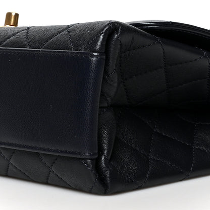 Chanel Lambskin Quilted La Parisienne Top Handle Flap Dark Blue 9 of 11