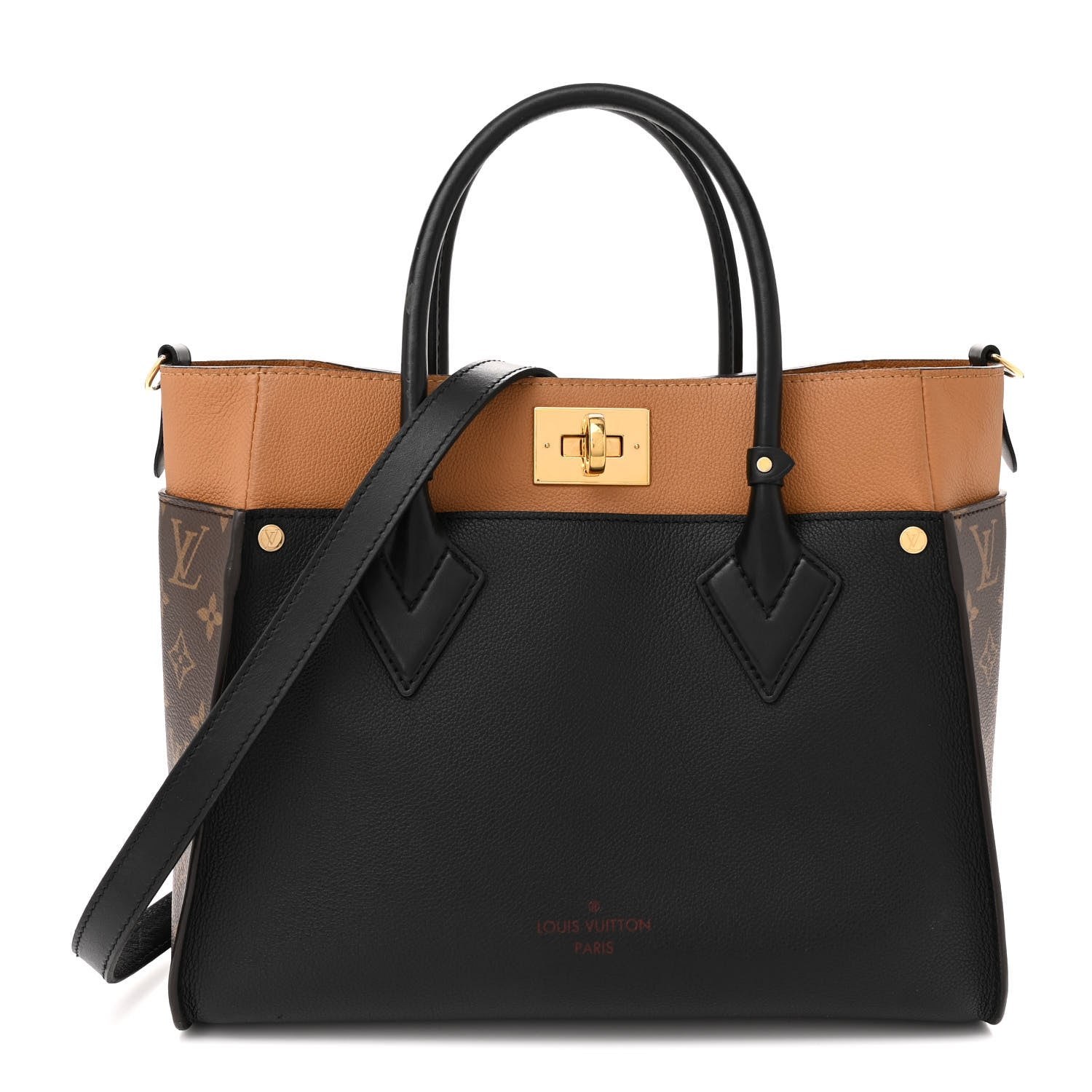 Louis Vuitton Calfskin Monogram On My Side Black 1 of 15