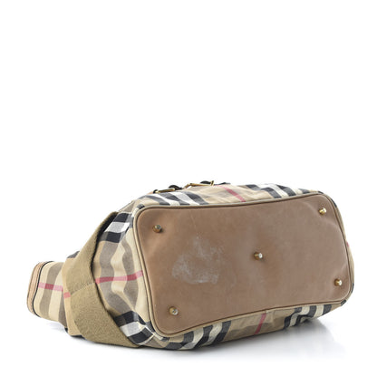 Burberry Canvas House Check Parsons Shoulder Bag Light Beige 4 of 9