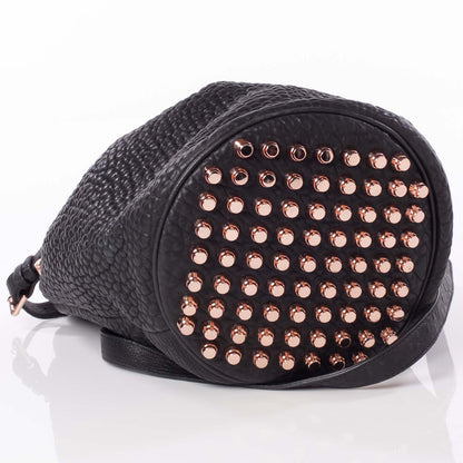 Alexander Wang Leather Diego Bucket Bag w Rose Gold Hardware Black 5 of 7