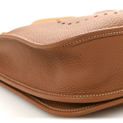 Hermes Taurillon Clemence EVELYNE III PM Gold 9 of 11