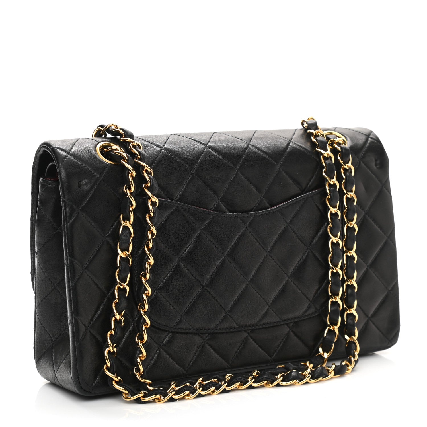 Chanel Lambskin Quilted Medium Double Flap Black 3 of 12