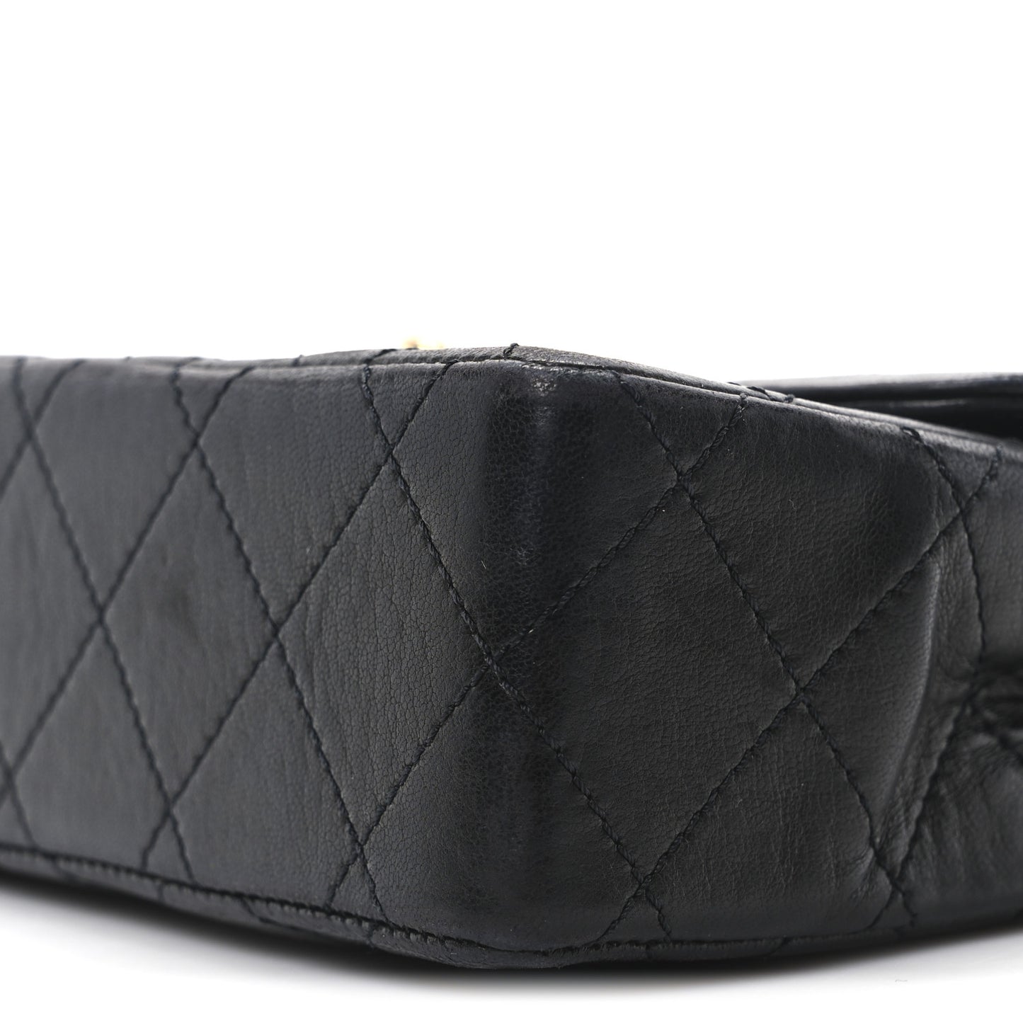 Lambskin Quilted Small Single Flap Black