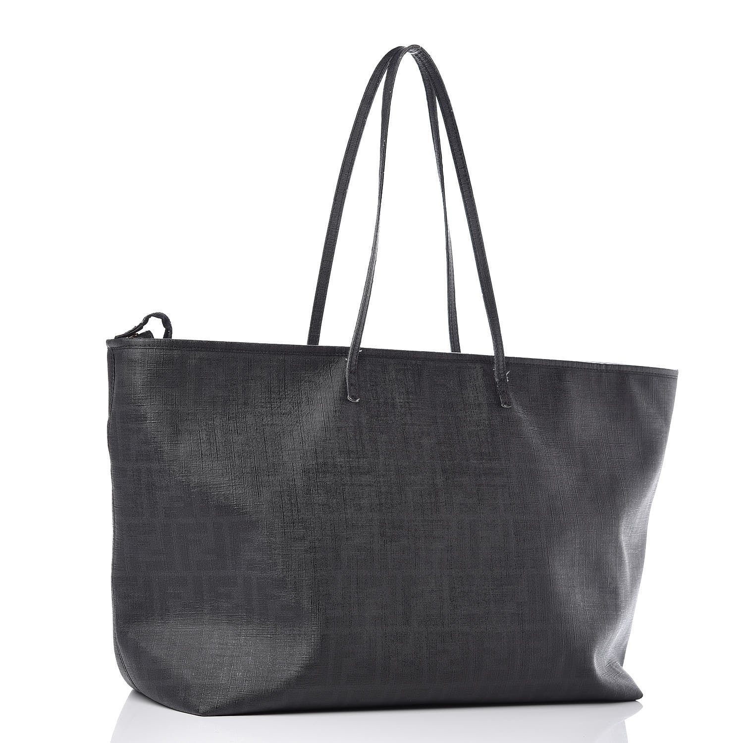 Fendi Zucca Spalmati Large Roll Tote Black 3 of 15
