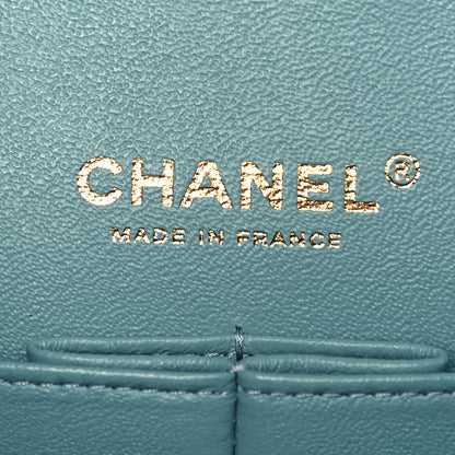 Chanel Caviar Quilted Medium Double Flap Light Blue 6 of 13