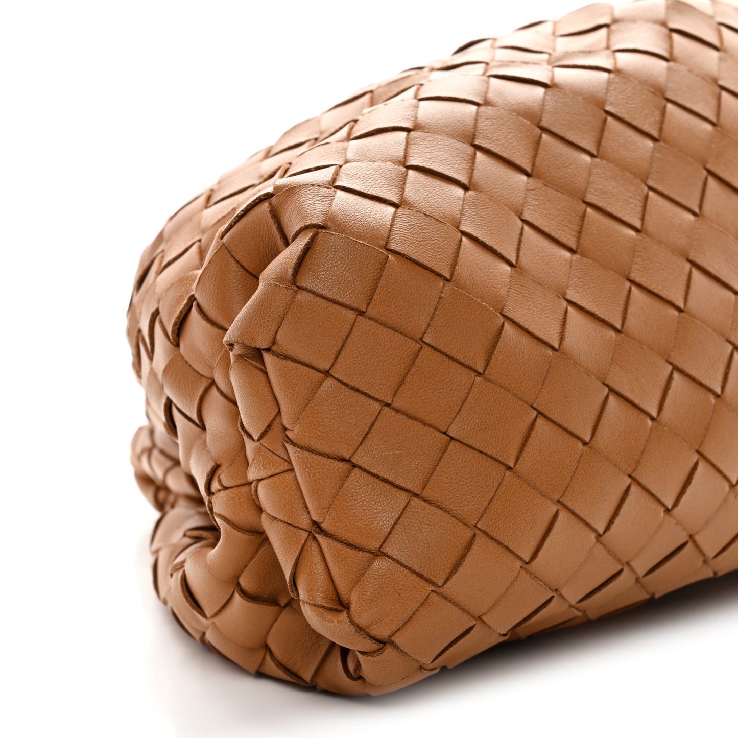 Nappa Maxi Intrecciato The Pouch Oversized Clutch Caramel