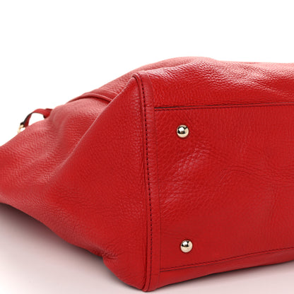 Gucci Pebbled Calfskin Large Soho Shoulder Bag Red 9 of 10