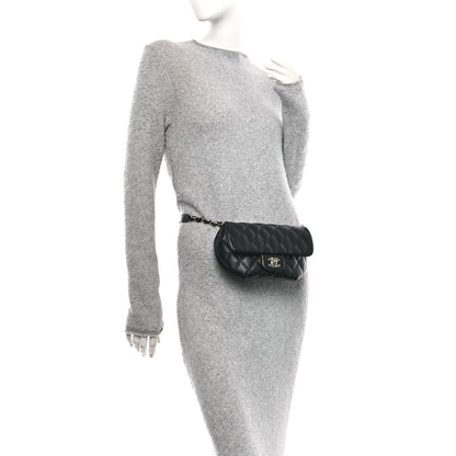 Chanel Calfskin Quilted CC Uniform Flap Belt Bag Black 2 of 12