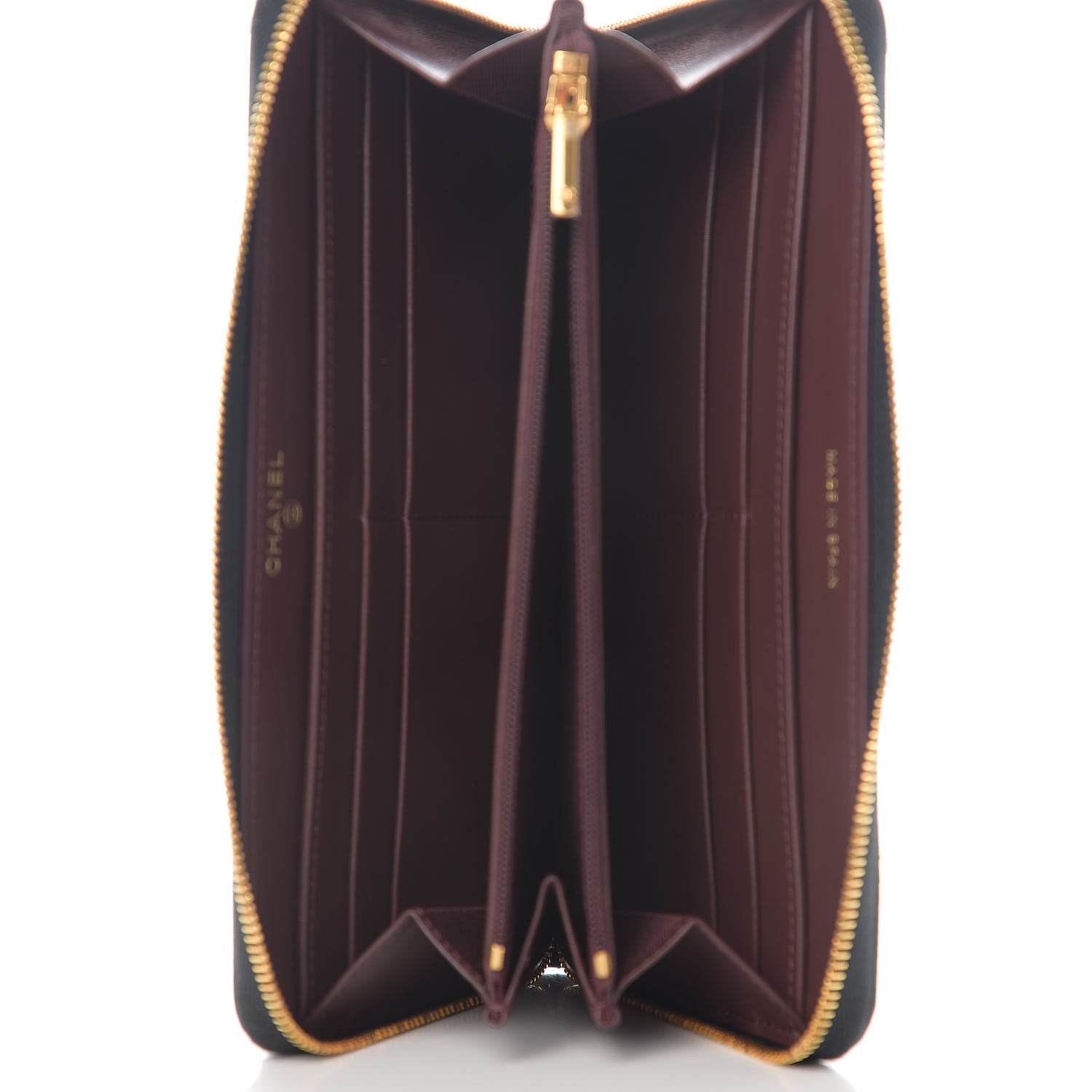 Chanel Caviar Quilted Large Gusset Zip Around Wallet Black 6 of 14