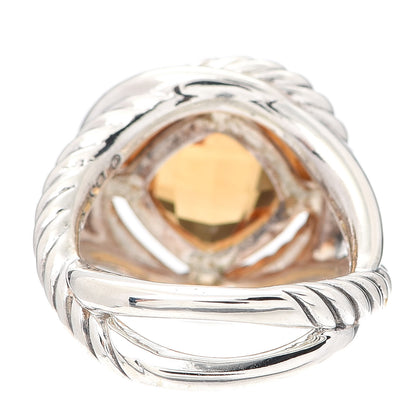 David Yurman Sterling Silver Citrine 11mm Infinity Ring 52 6 3 of 4