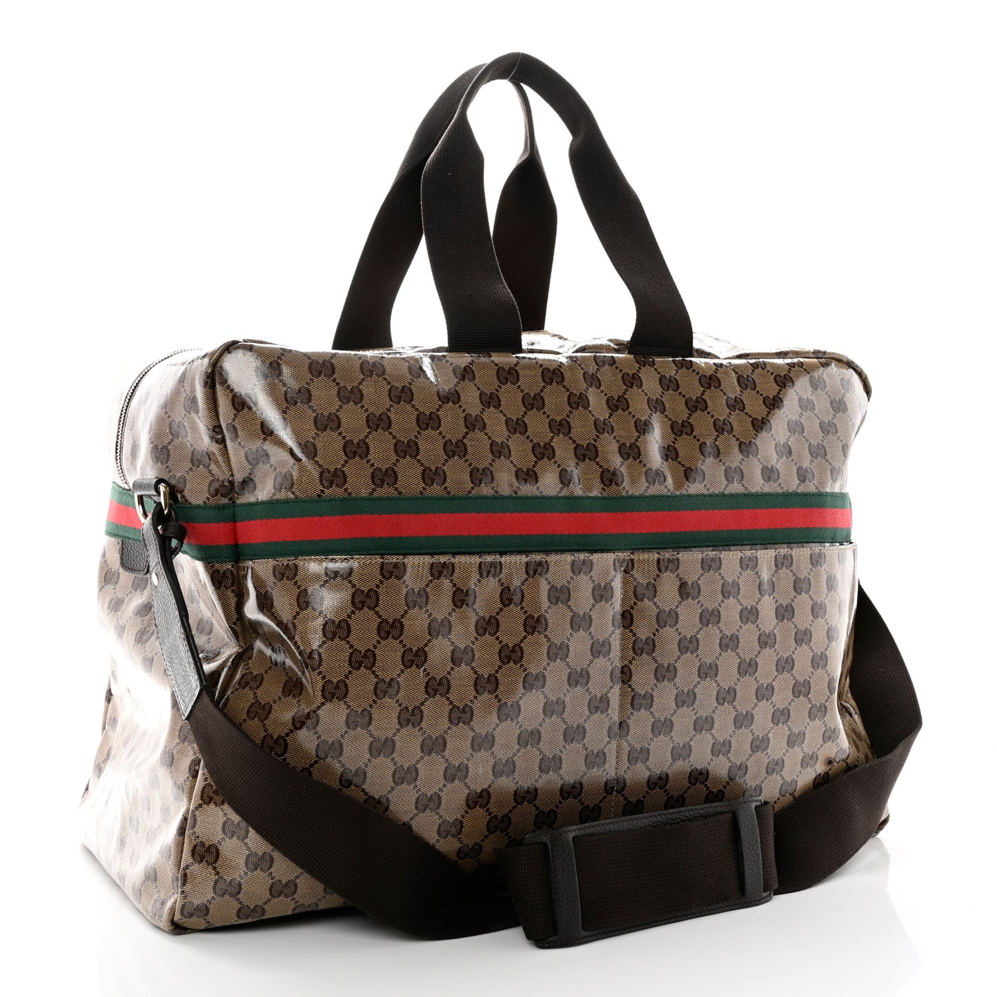 Crystal Monogram Web Large Carry On Duffle Bag Brown