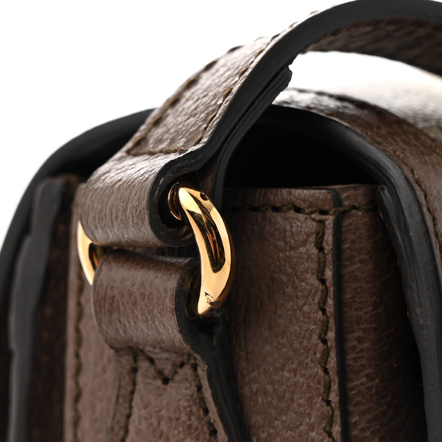 Gucci GG Supreme Monogram Web Small Ophidia Flap Messenger Bag Brown 12 of 15