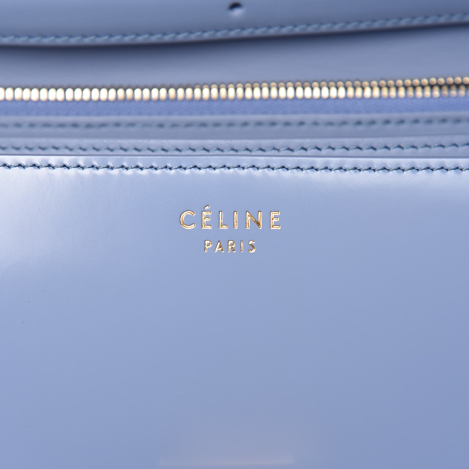 Celine Spazzolato Calfskin Medium Classic Box Flap Bag Porcelain 7 of 13