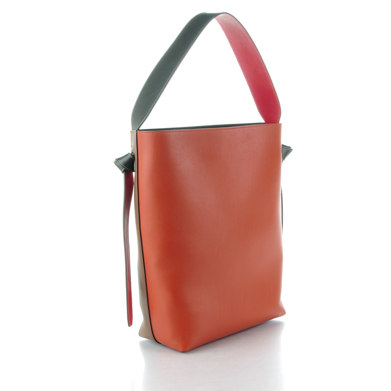 Celine Shiny Smooth Calfskin Small Twisted Cabas Camel Brick 3 of 10