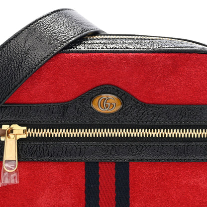 Gucci Suede Small Ophidia Belt Bag 85 34 Hibiscus Red 8 of 10