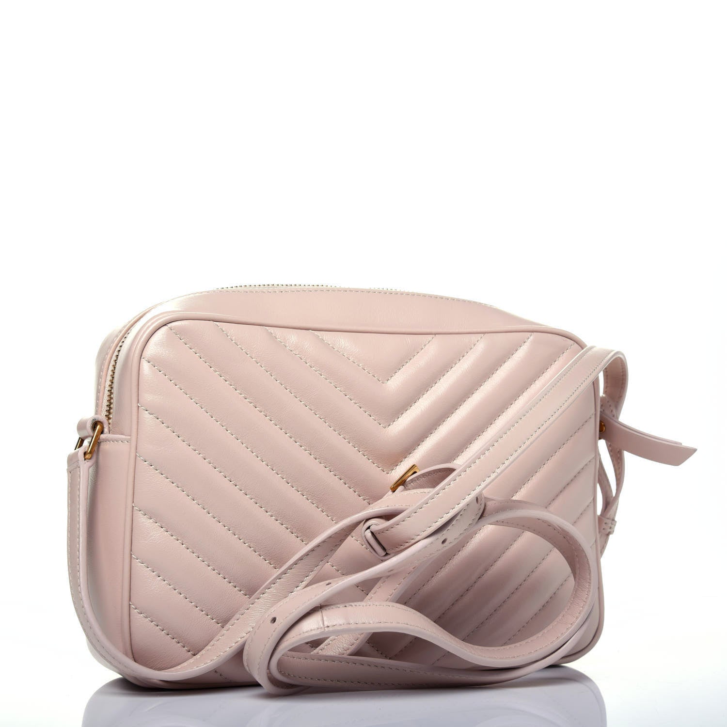 Saint Laurent Calfskin Matelasse Monogram Lou Camera Bag Nude Powder 3 of 12