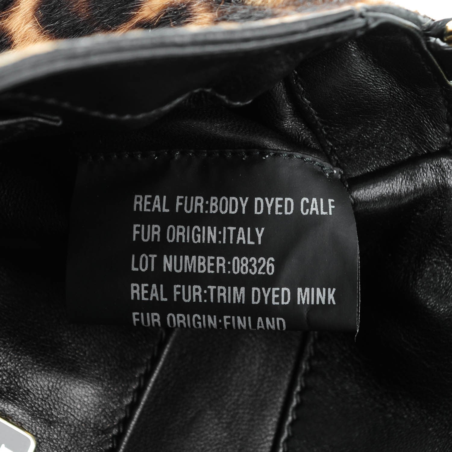 Prada Calf Hair Mink Fur Leopard Print Crossbody Bag Miele Moro 6 of 8