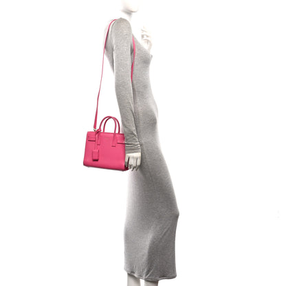 Saint Laurent Calfskin Nano Sac De Jour Lipstick Fuchsia 2 of 10