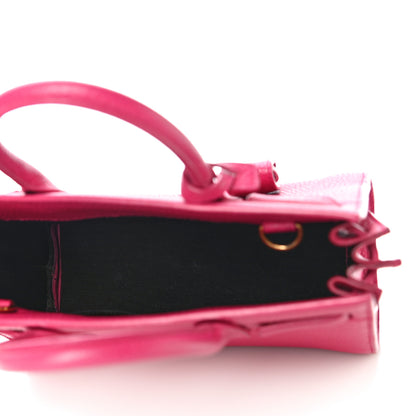 Saint Laurent Grained Calfskin Nano Sac De Jour Fuchsia 5 of 11