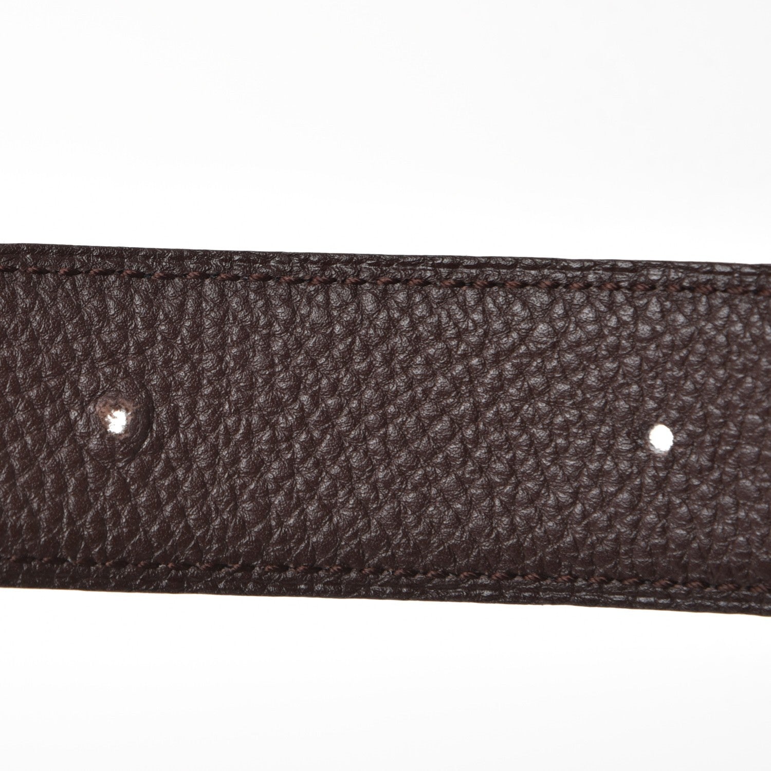 Hermes Box Togo 32mm H Belt 80 Black Chocolate 7 of 9