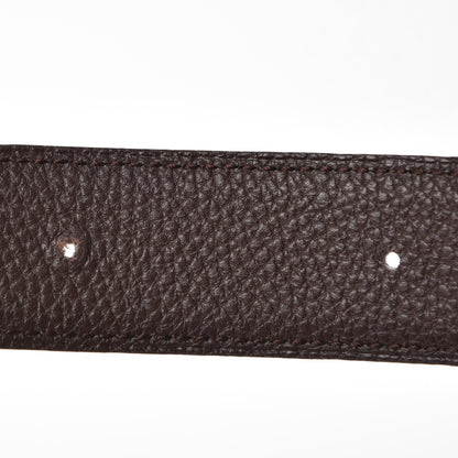 Hermes Box Togo 32mm H Belt 80 Black Chocolate 7 of 9