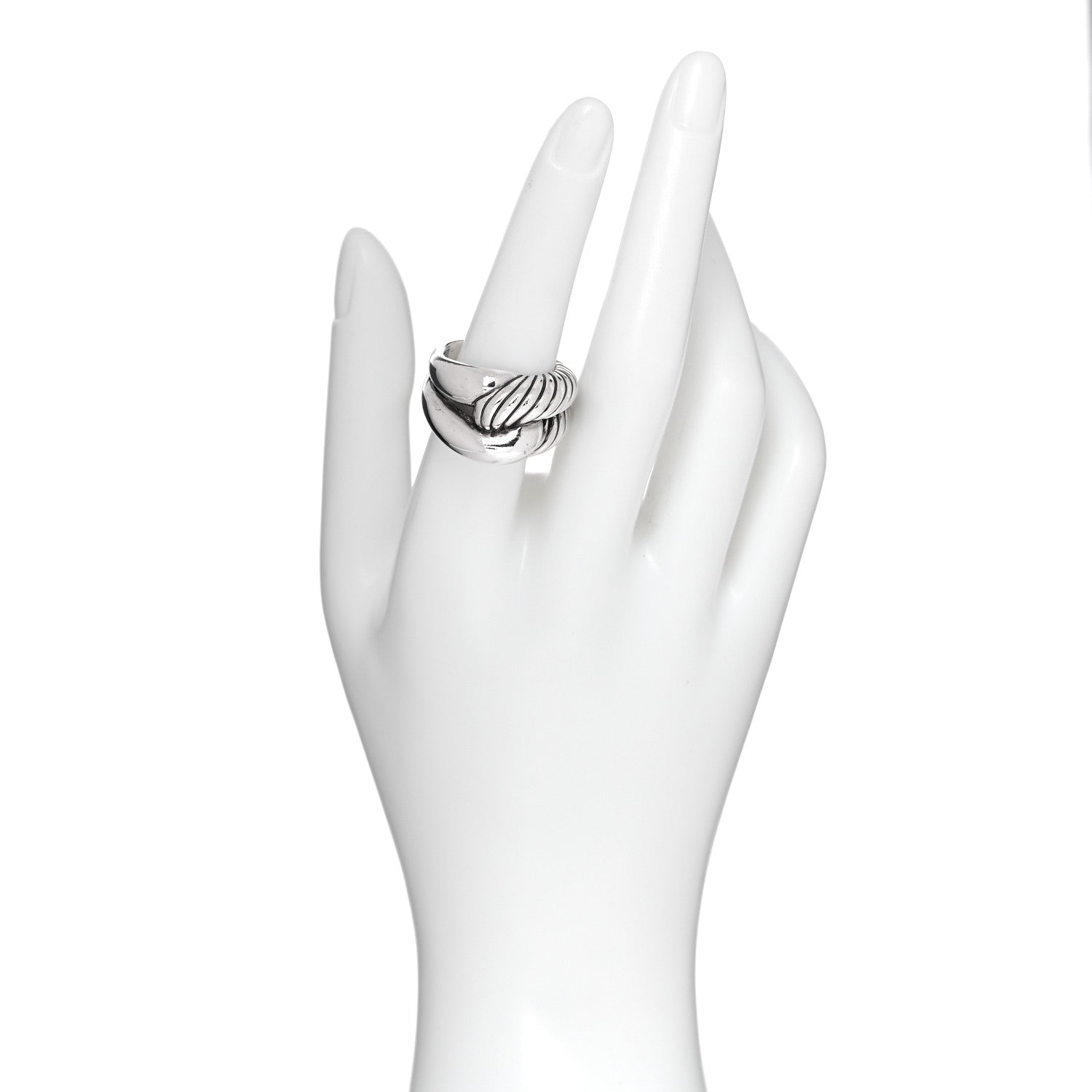 David Yurman Sterling Silver Large Infinity Ring 56 7.5 2 of 5