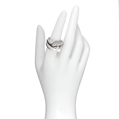 David Yurman Sterling Silver Large Infinity Ring 56 7.5 2 of 5