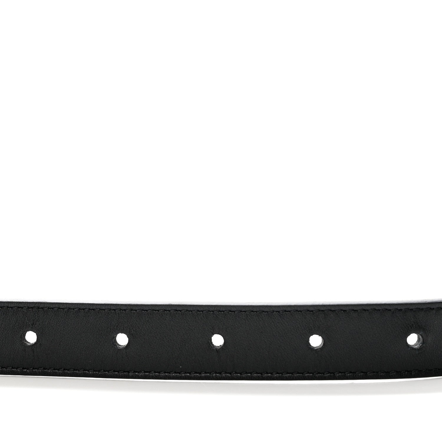 Gucci Calfskin Pearl Double G 20mm Belt 90 36 Black Cream 4 of 5