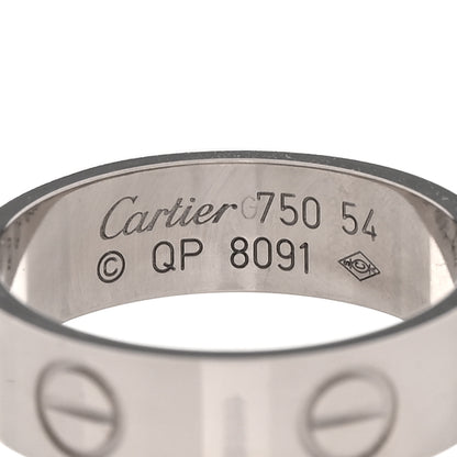 Cartier 18K White Gold 5.5mm LOVE Ring 54 7 4 of 5