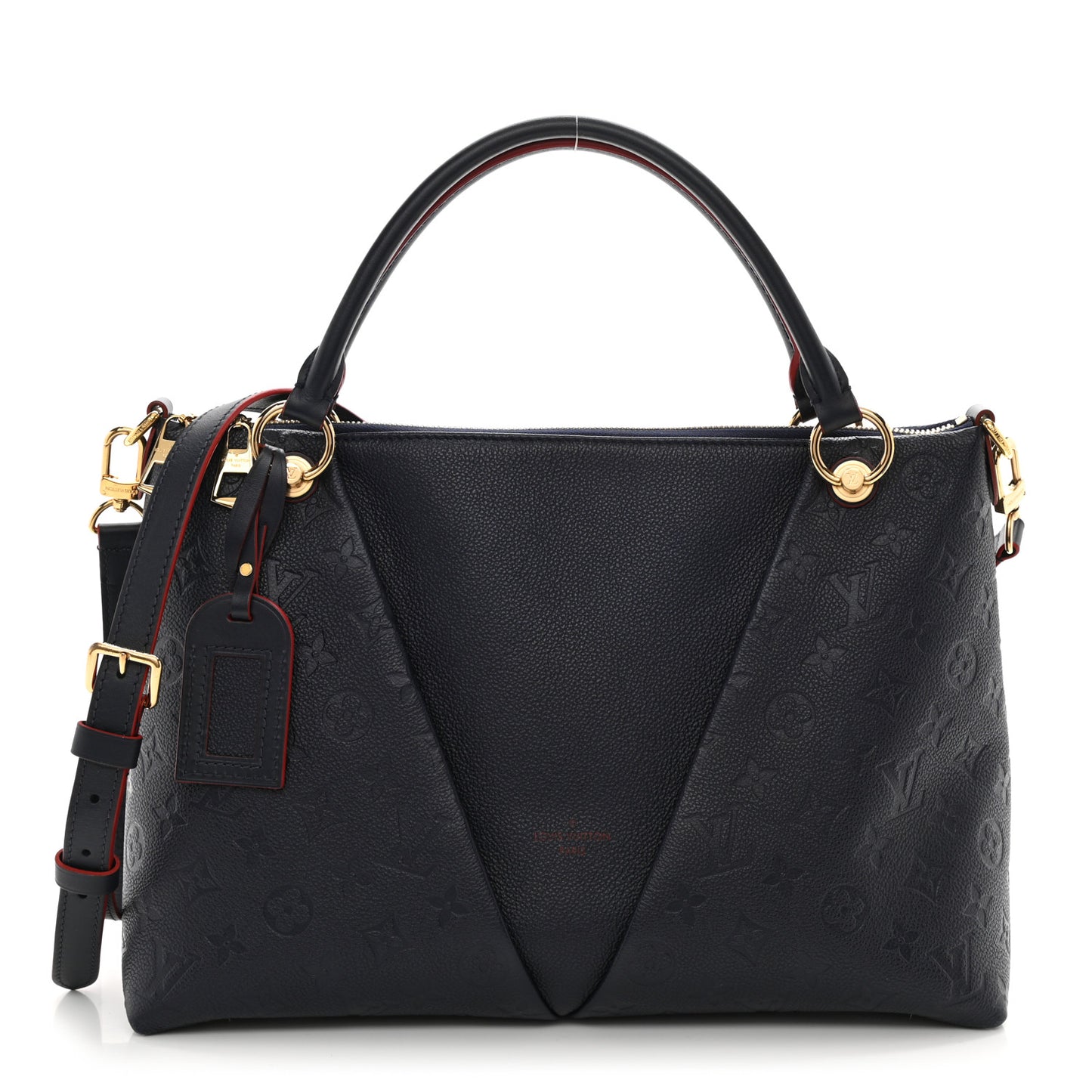 Empreinte V Tote MM Marine Rouge