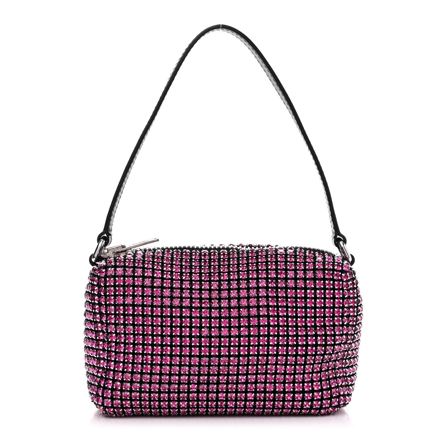 Alexander Wang Mesh Crystal Rhinestone Mini Heiress Pouch Pink 1 of 10