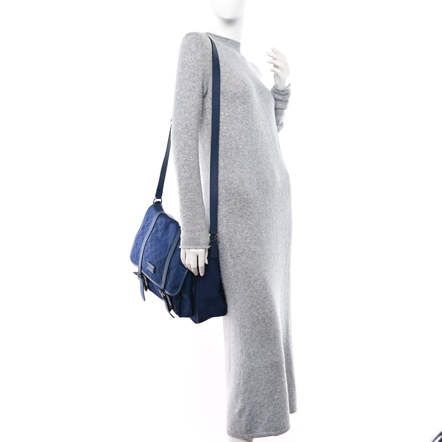 Nylon Monogram Double Buckle Flap Messenger Bag Tide