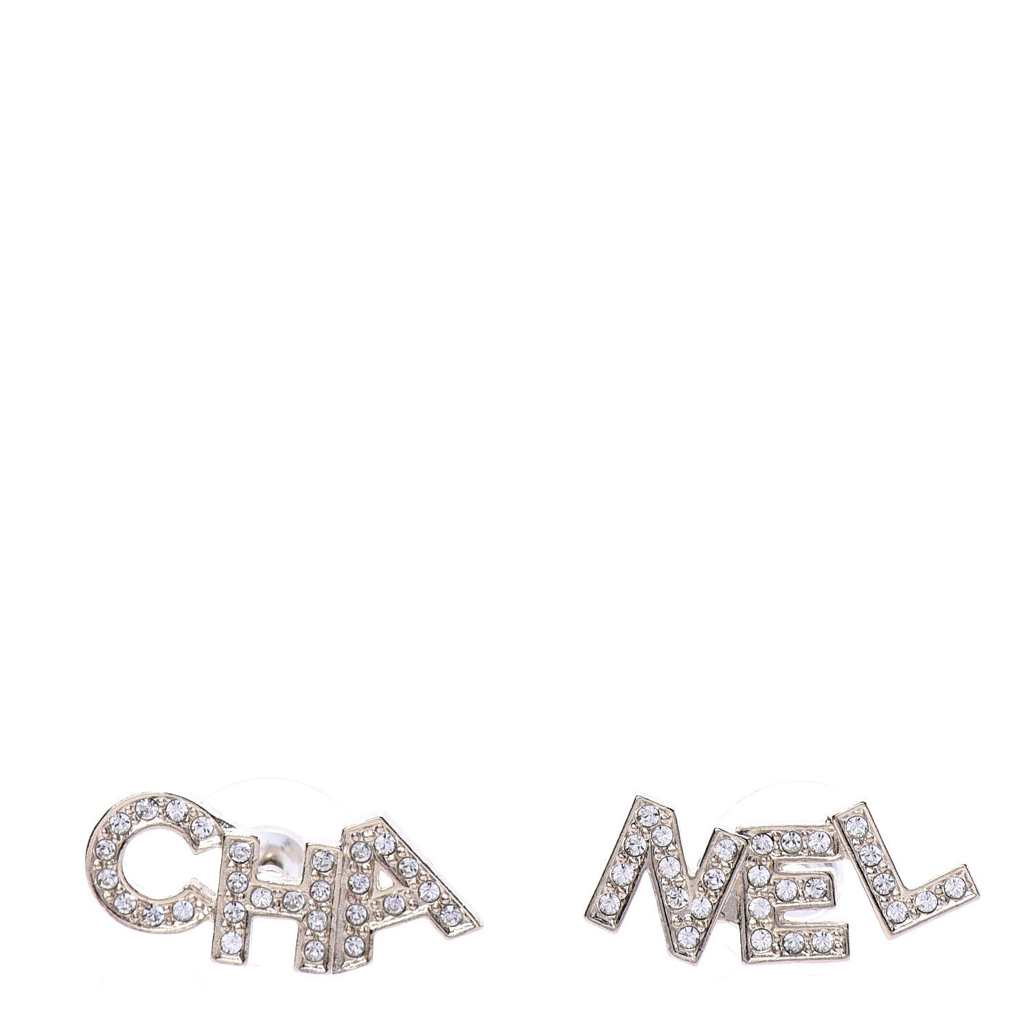 Chanel Crystal Pearl Signature Stud Earrings Gold 1 of 5