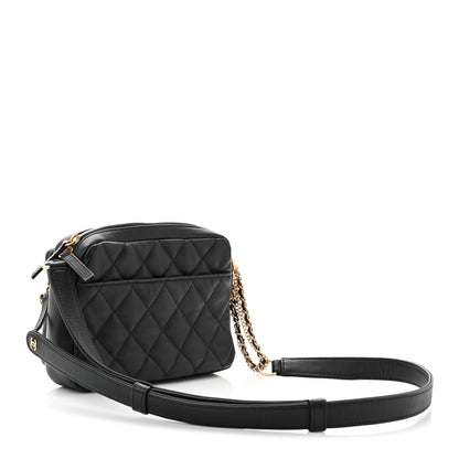 Chanel Calfskin Quilted Small Camera Case Black 3 of 11