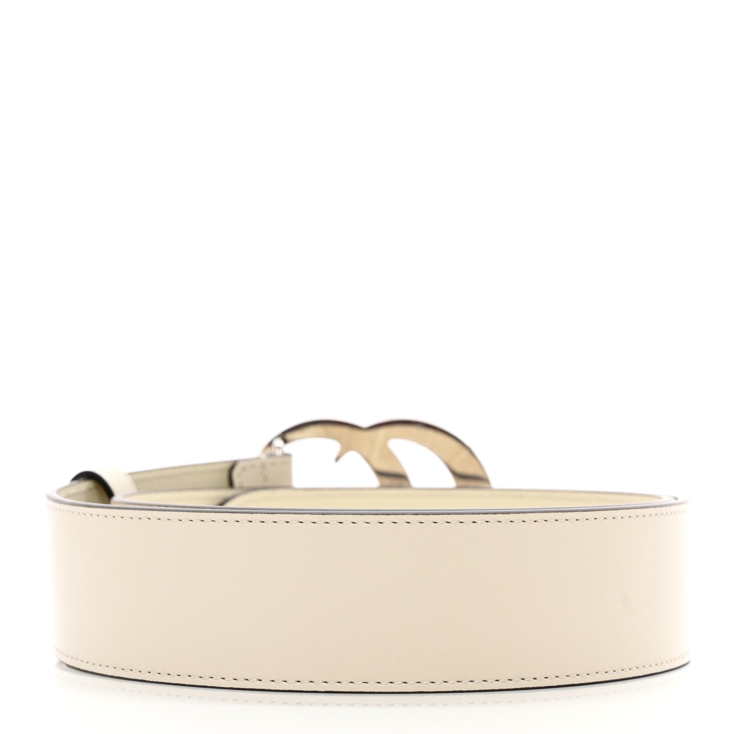Gucci Plutone Calfskin Palladium Double G 40mm Belt 80 32 Mystic White 2 of 6