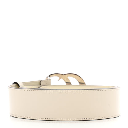 Gucci Plutone Calfskin Palladium Double G 40mm Belt 80 32 Mystic White 2 of 6