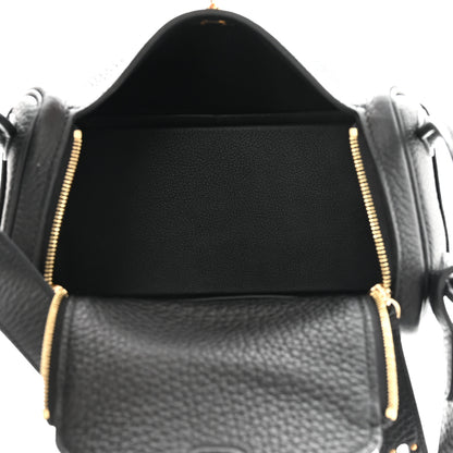 Hermes Taurillon Clemence Mini Lindy 20 Black 5 of 11
