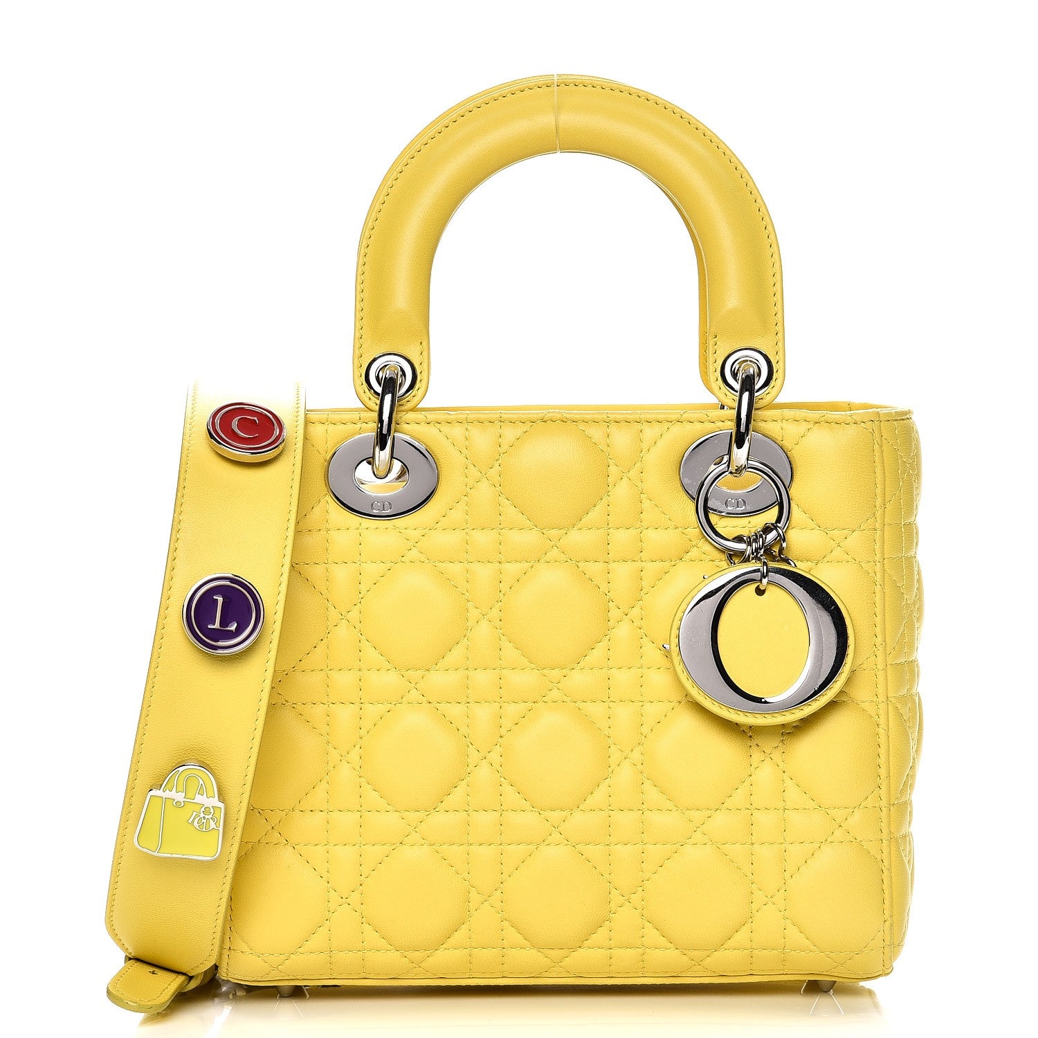 Christian Dior Lambskin Cannage Small My Lady Dior Mimosa Yellow 1 of 12