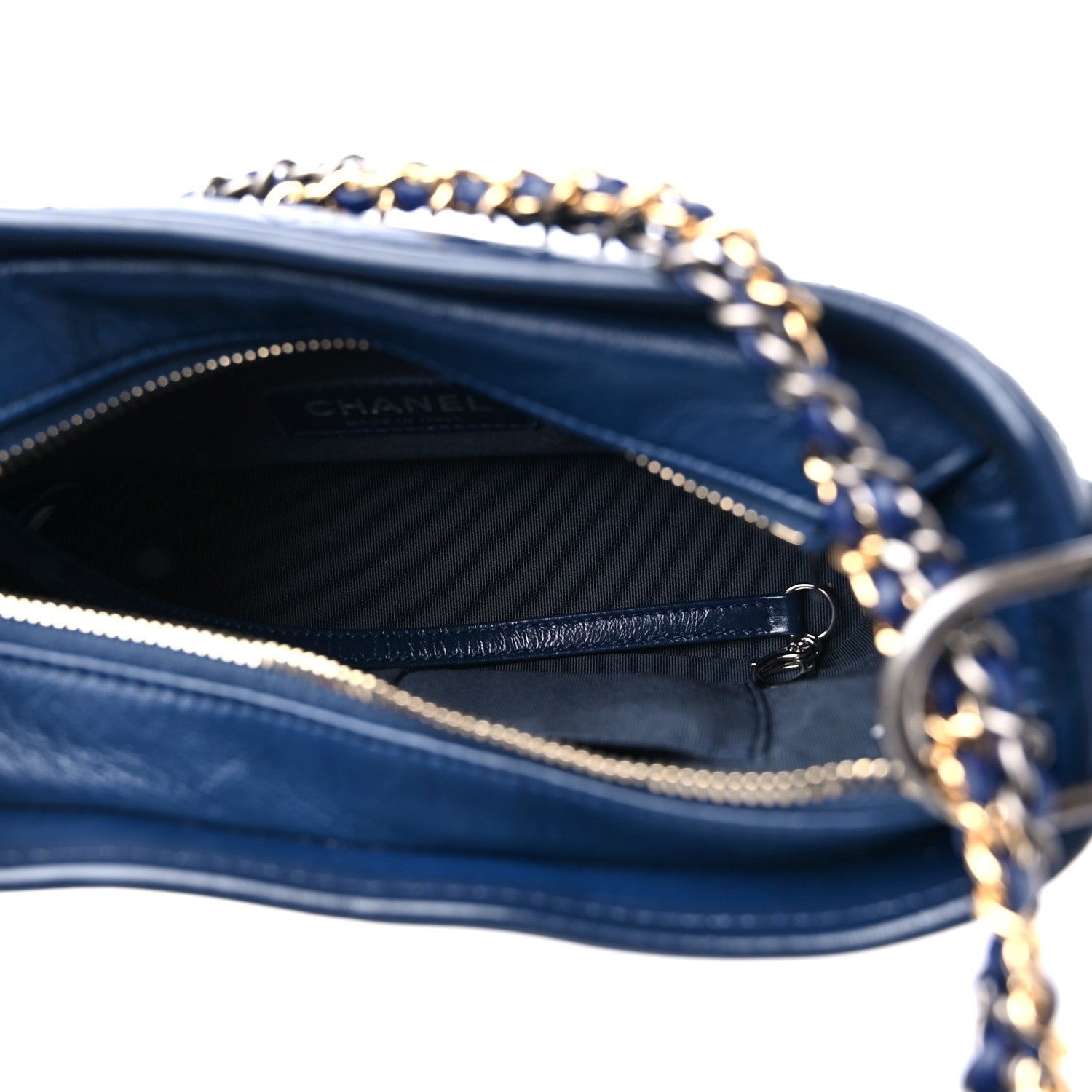 Chanel Aged Calfskin Quilted Small Gabrielle Hobo Blue 5 of 11