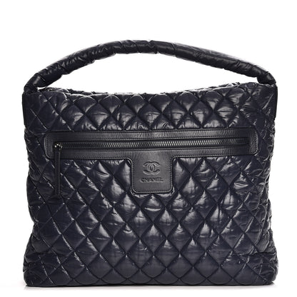 Chanel Nylon Quilted Coco Cocoon Hobo Dark Blue 1 of 10