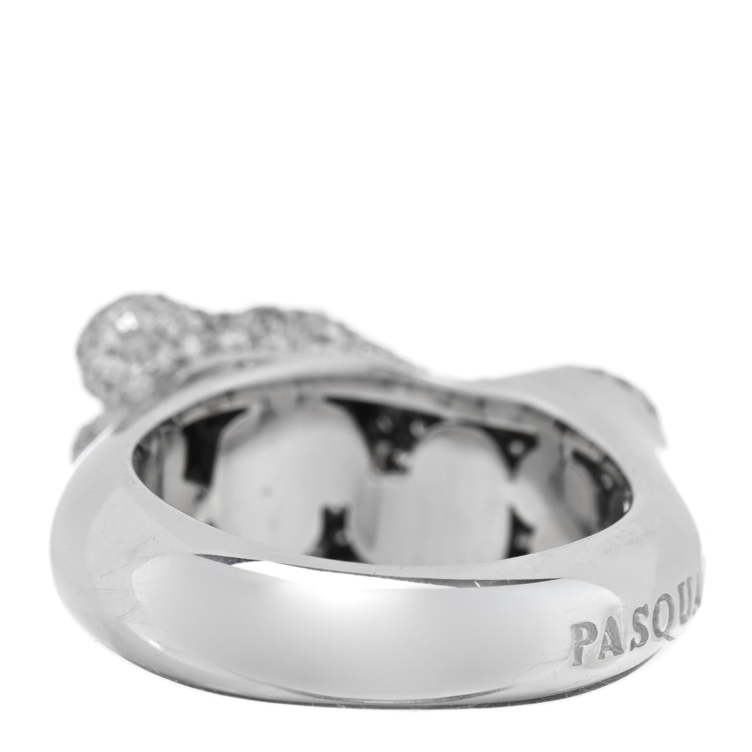 Pasquale Bruni 18K White Gold Diamond Baby Foot Ring 53 6.25 3 of 4