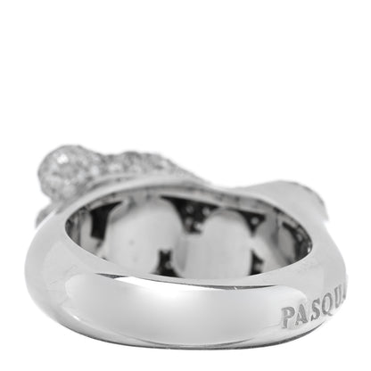 Pasquale Bruni 18K White Gold Diamond Baby Foot Ring 53 6.25 3 of 4