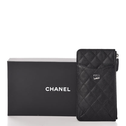 Chanel Caviar Quilted Classic Flat Wallet Pouch Black 8 of 8