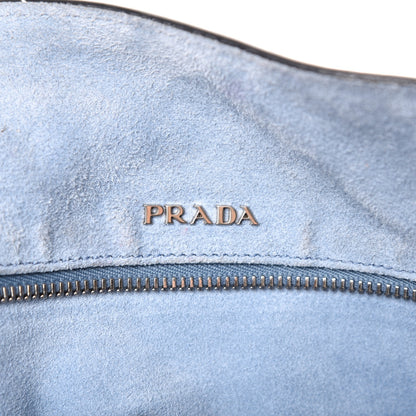 Prada Glace Calf Etiquette Tote Black Astrale 8 of 10