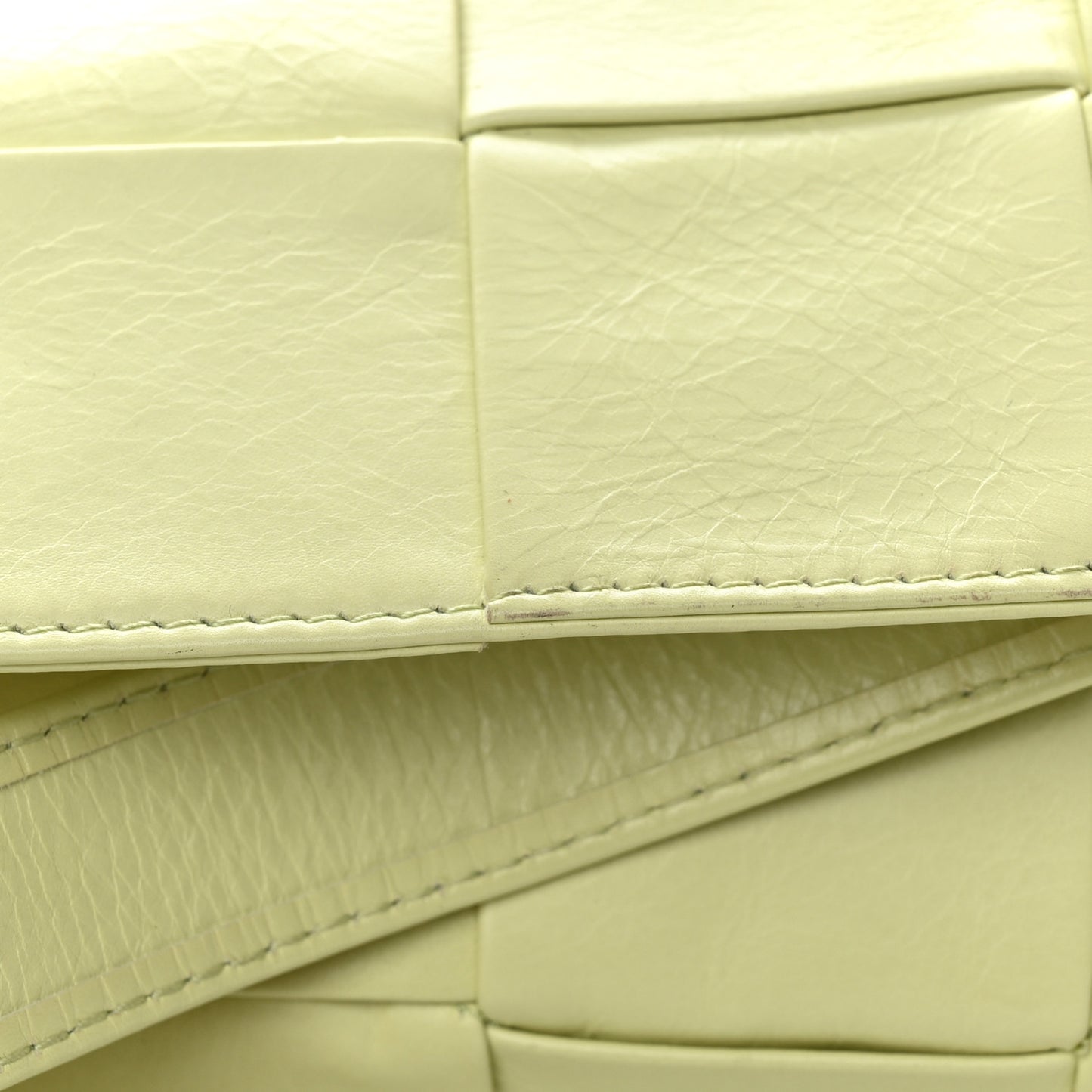 Paper Calfskin Intrecciato Cassette Belt Bag Lemon Washed